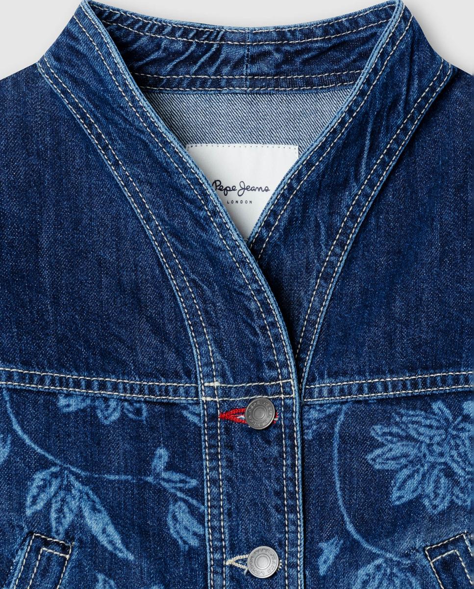 Casaco de Ganga Flora Pepe Jeans Azul-índigo-4