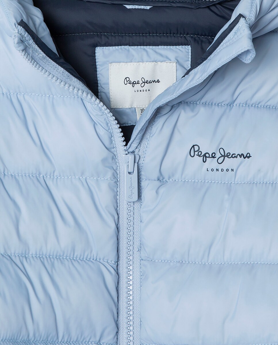 Casaco Acolchoado Dahlia Short Azul-claro-4