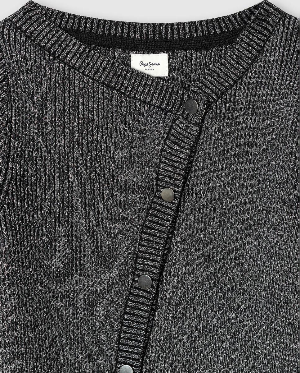 Imagen 3 de Top asimétrico Melis de niña - Pepe Jeans - Gris Gris