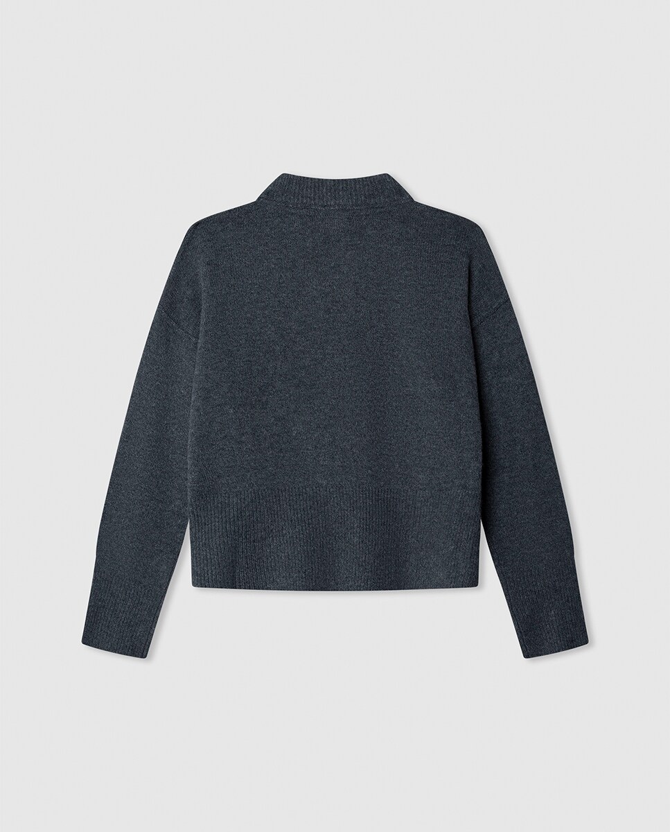 Camisola de Malha Bibby Cinzento-escuro-2