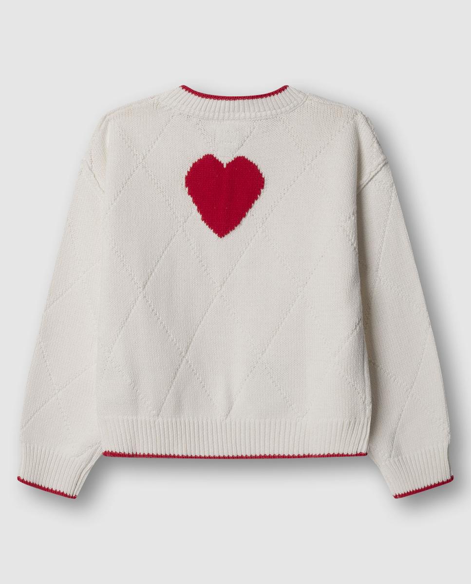Camisola de Malha com Desenho de Losangos Florence Pepe Jeans Branco-2