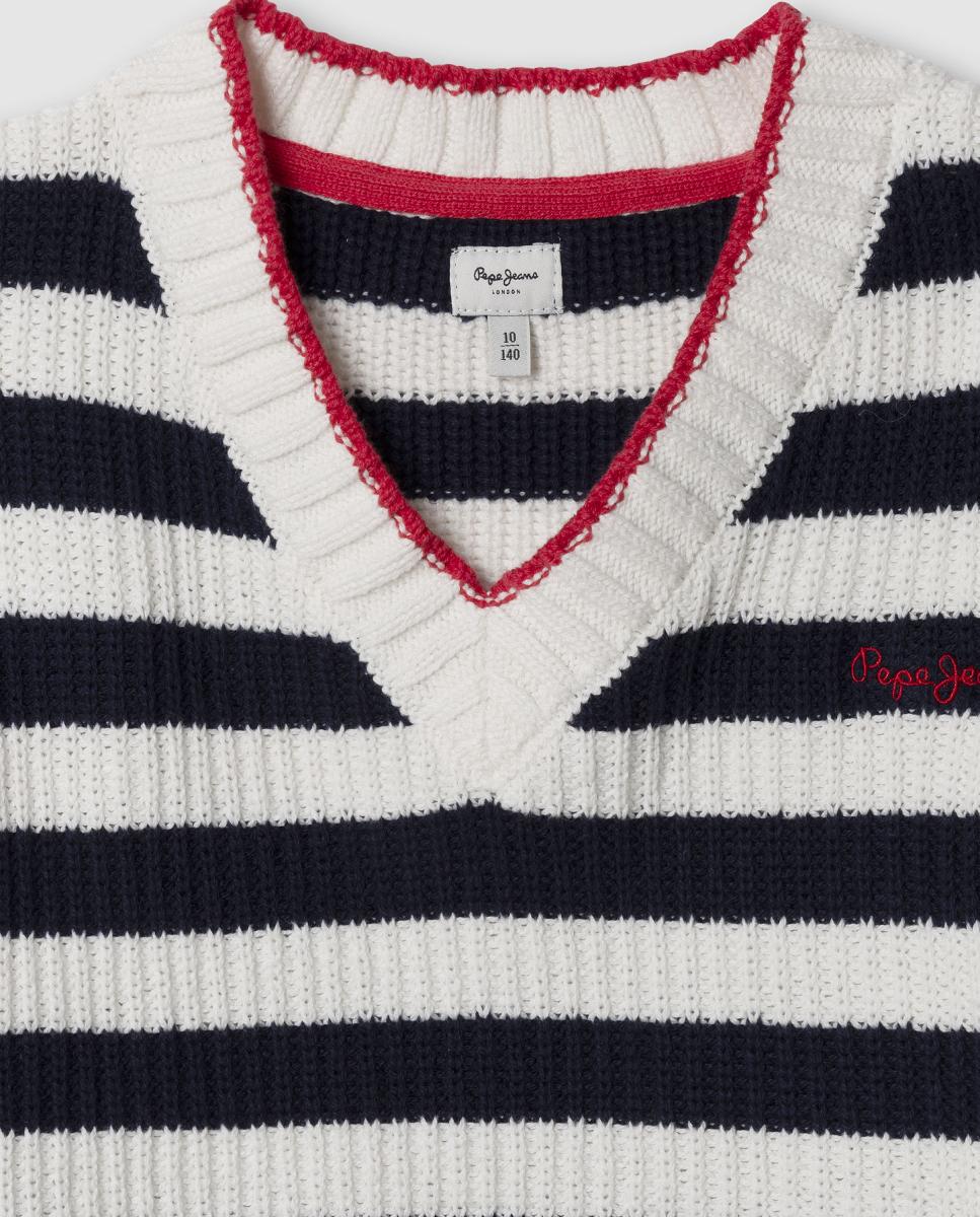 Camisola de Malha às Riscas Felicity Pepe Jeans Multicolor-3