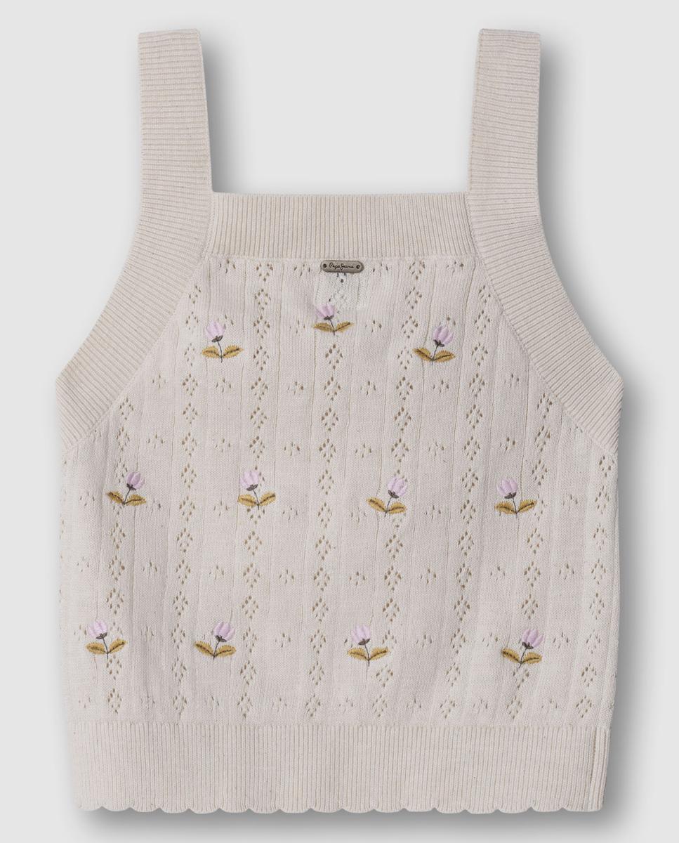 Top com Estampado Floral Fancy Pepe Jeans Cru-2