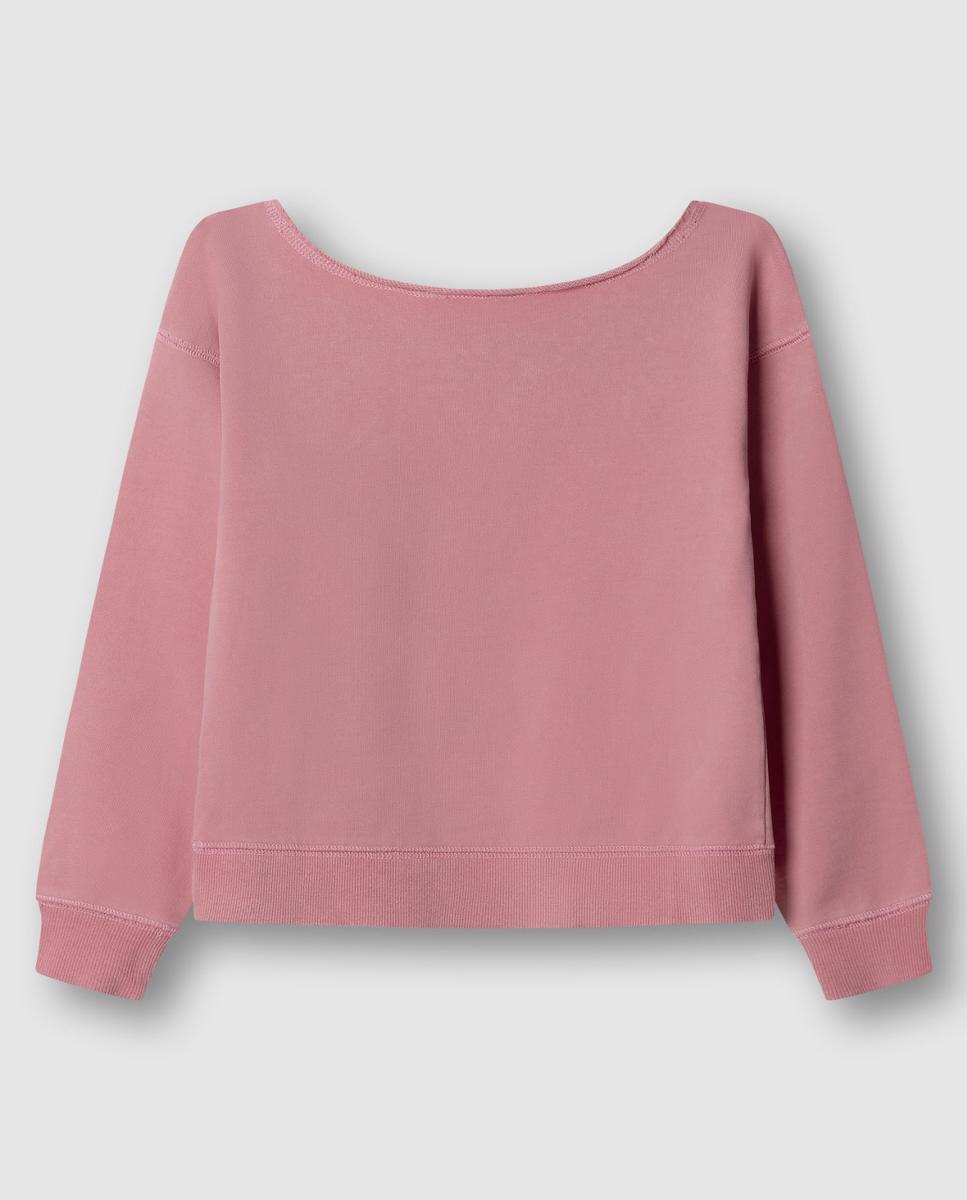 Sweatshirt com Gola Aberta Gemma Pepe Jeans Rosa-2