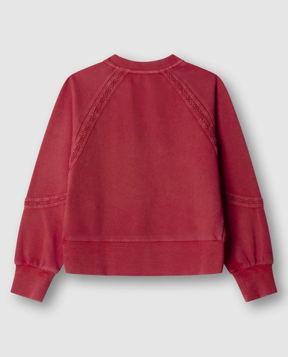 Sweatshirt com Decote em Bico Gabelle Pepe Jeans Vermelho-2