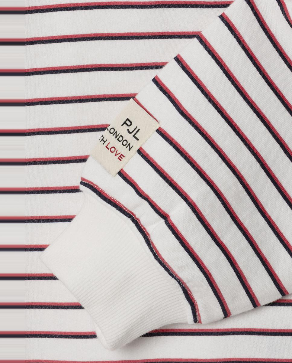 Sweatshirt às Riscas com Capuz Gardenia Pepe Jeans Multicolor-4