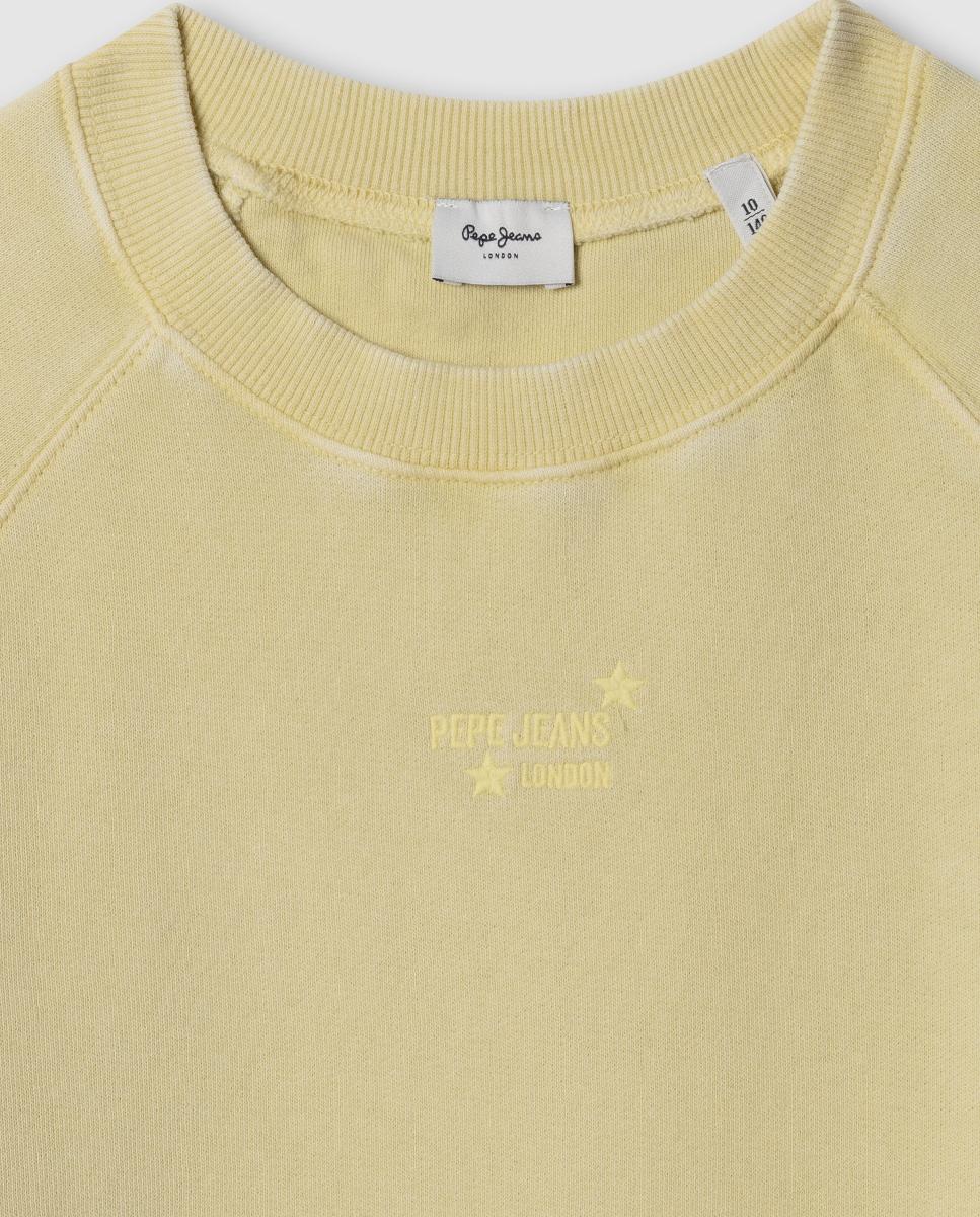 Sweatshirt com Gola Crew Gabriela Pepe Jeans Amarelo-3