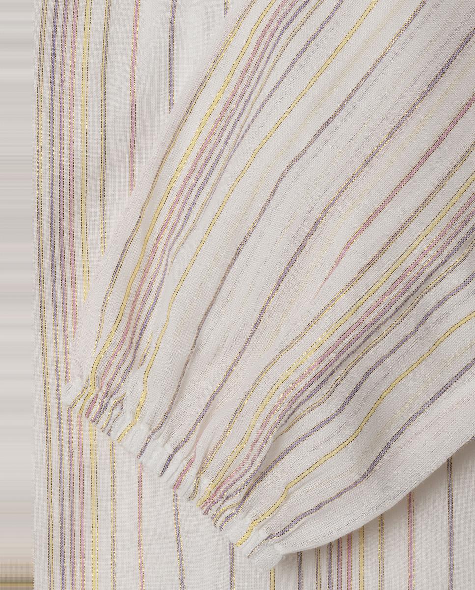 Camisa às Riscas de Fio Metalizado Hinny Multicolor-4