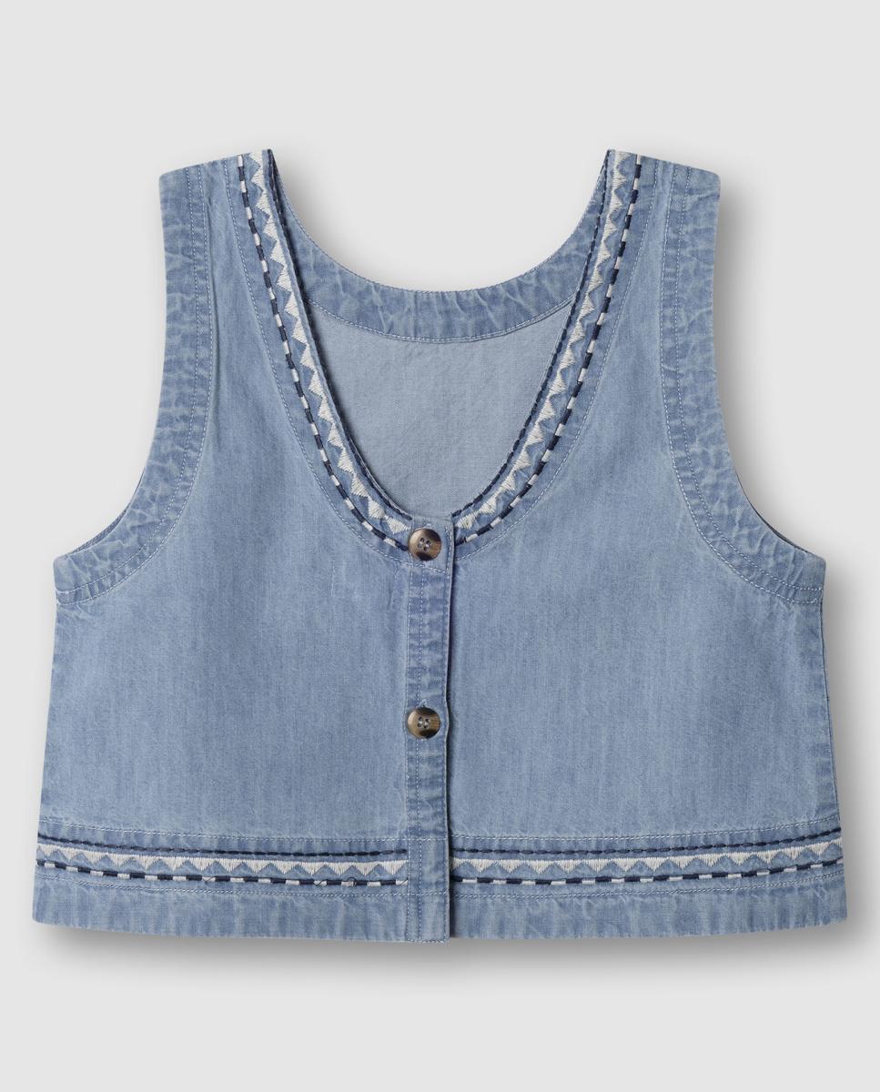 Top de Ganga Ligeiro Ivy Pepe Jeans Azul-claro-2