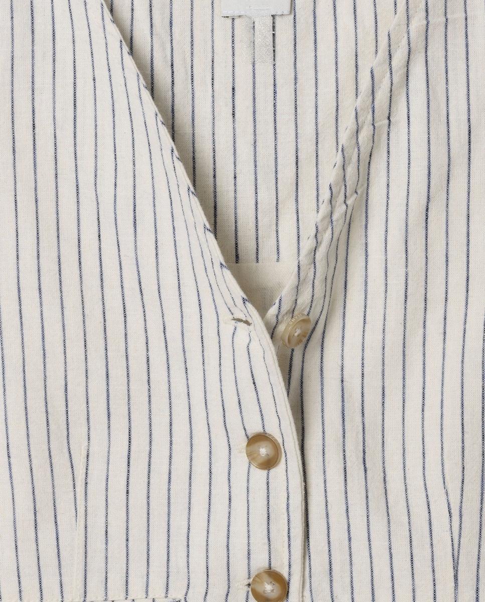 Colete às Riscas Izzy Pepe Jeans Cru-3