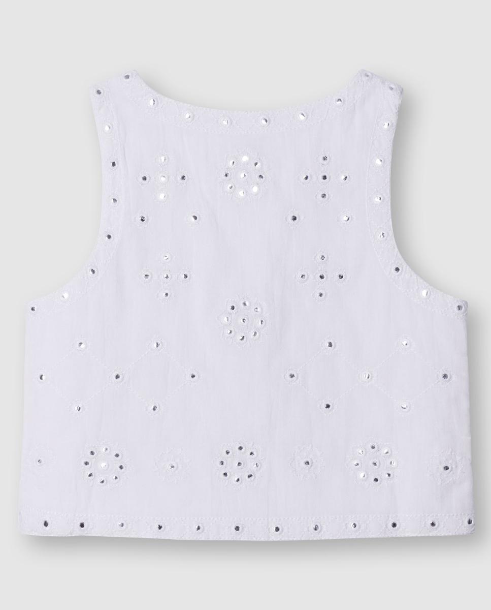 Colete com Espelhos Holly Pepe Jeans Branco-2