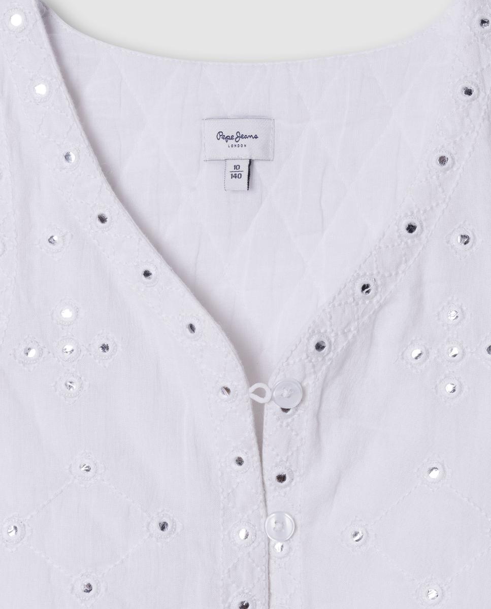 Colete com Espelhos Holly Pepe Jeans Branco-3