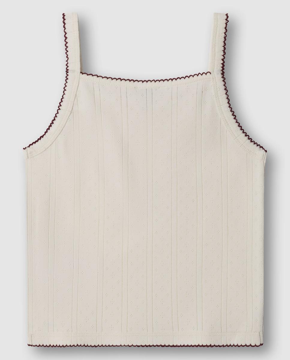 Top de Alças de Pointelle Galadriel Pepe Jeans Cru-2