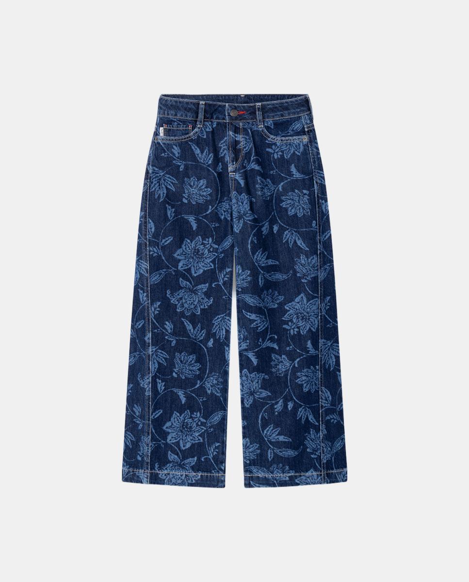 Imagem 0 de Jeans Wide Leg Lexy Floral para Menina