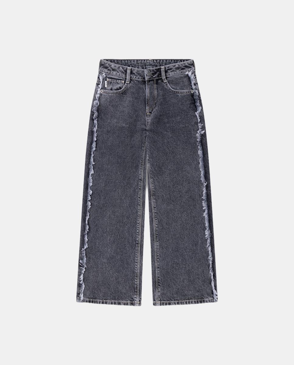 Pantalones vaqueros wide leg Lexy Frayed de niña - Pepe Jeans - Gris oscuro Gris oscuro-1