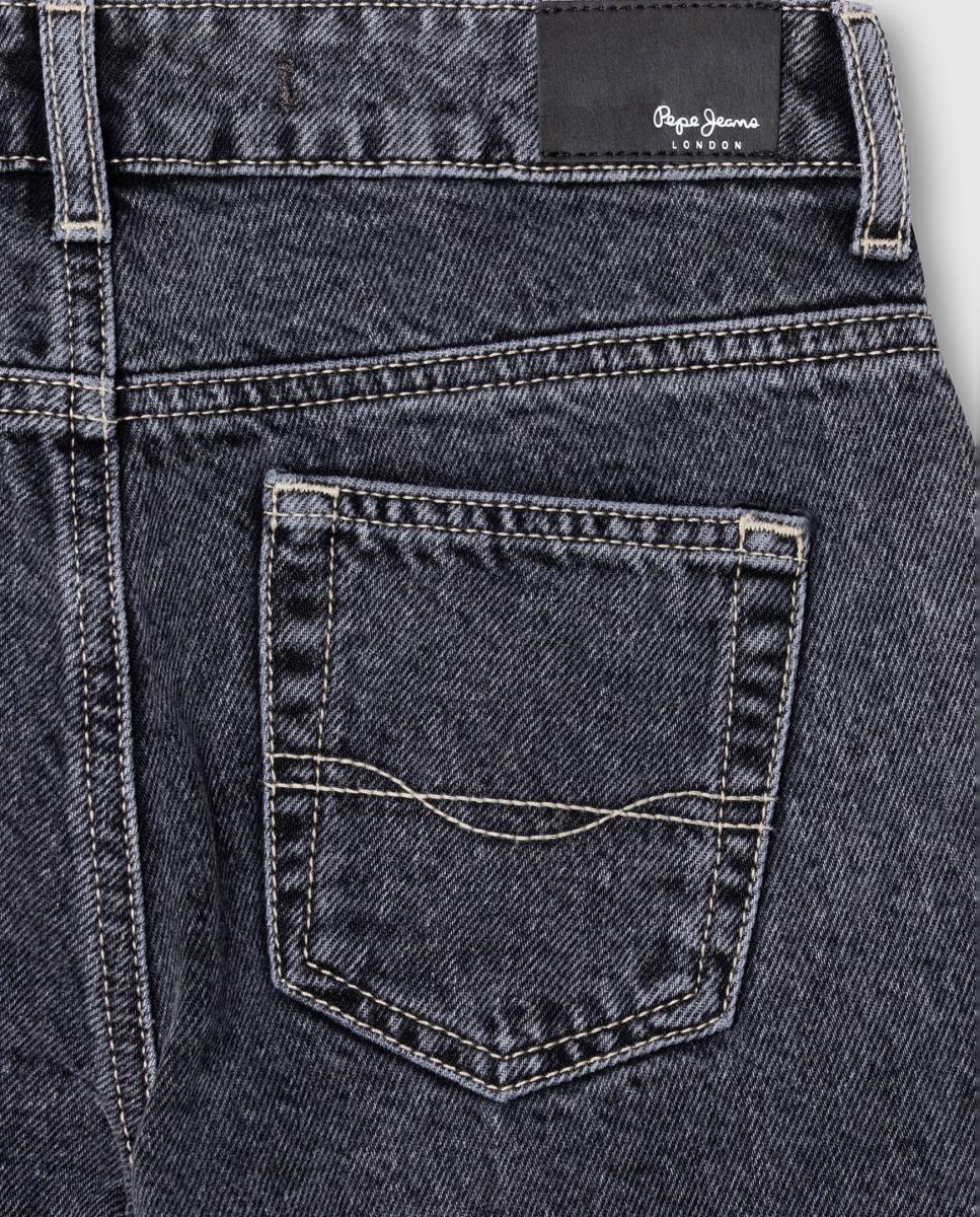 Pantalones vaqueros wide leg Lexy Frayed de niña - Pepe Jeans - Gris oscuro Gris oscuro-4