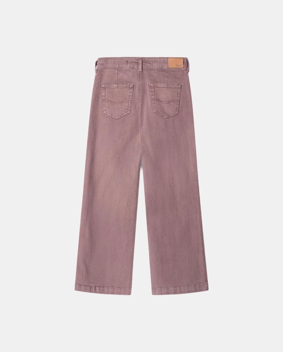 Jeans Wide Leg Catalina de Menina Castanho-claro-2