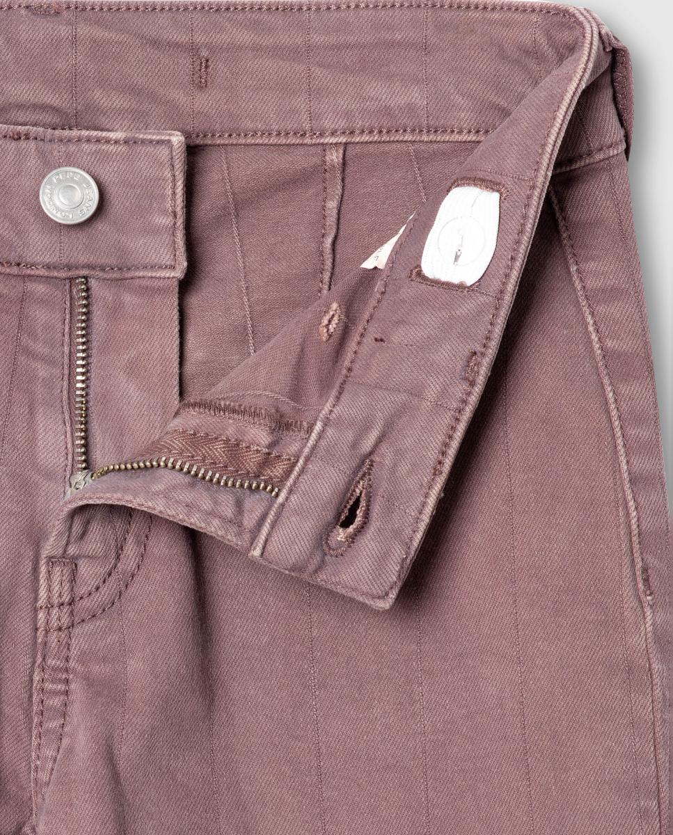 Jeans Wide Leg Catalina de Menina Castanho-claro-3