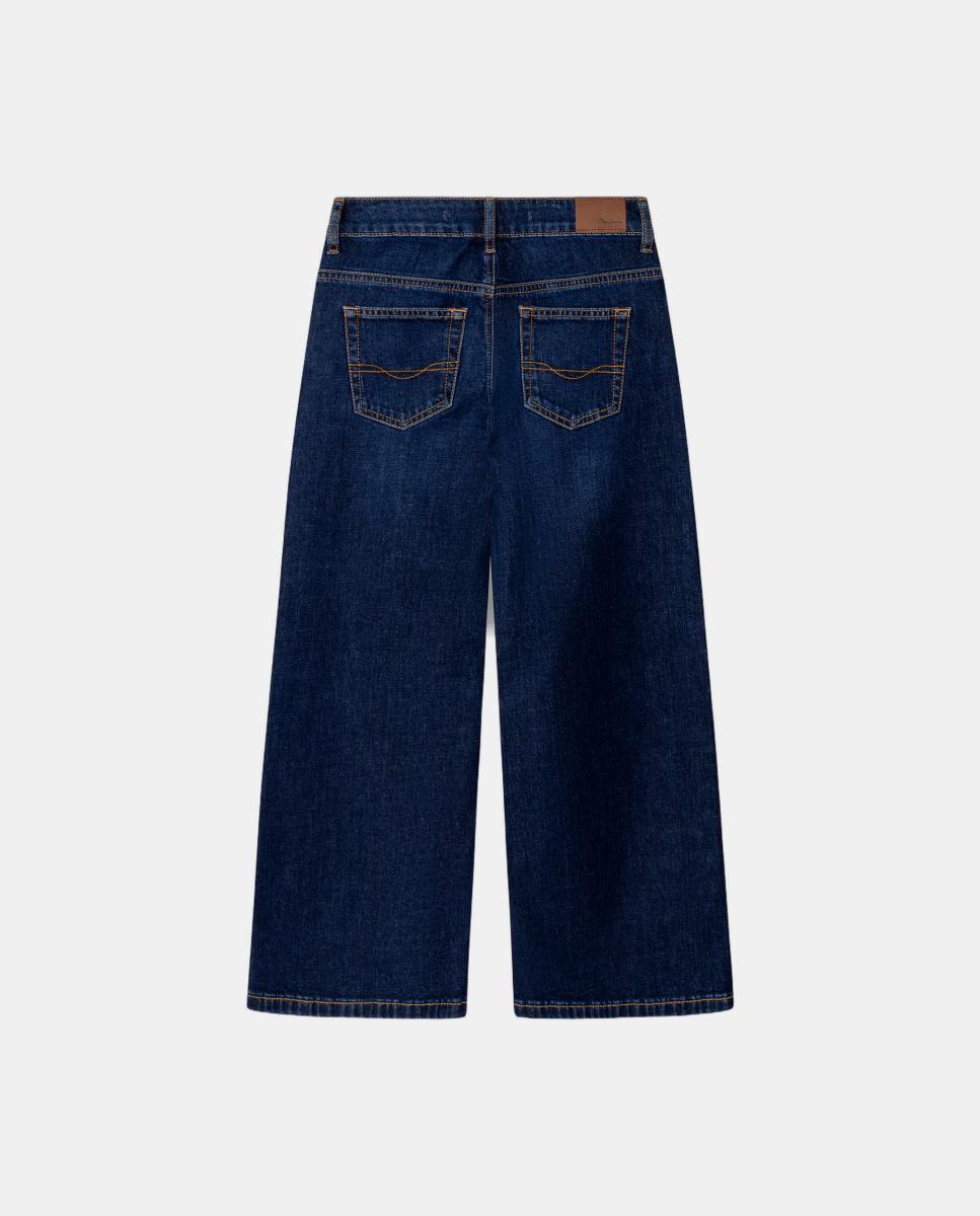 Jeans Wide Leg Lex para Menina Azul-índigo-2