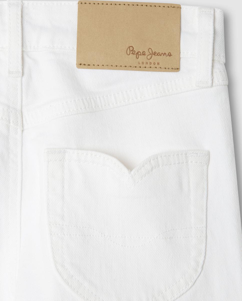 Calças à Boca de Sino Slim Flare Willa Pepe Jeans Branco-4