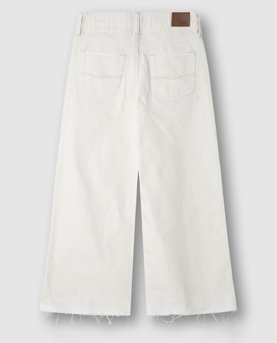 Jeans com Tachas Wide Leg Lexy Ecru Studs Pepe Jeans Branco-2
