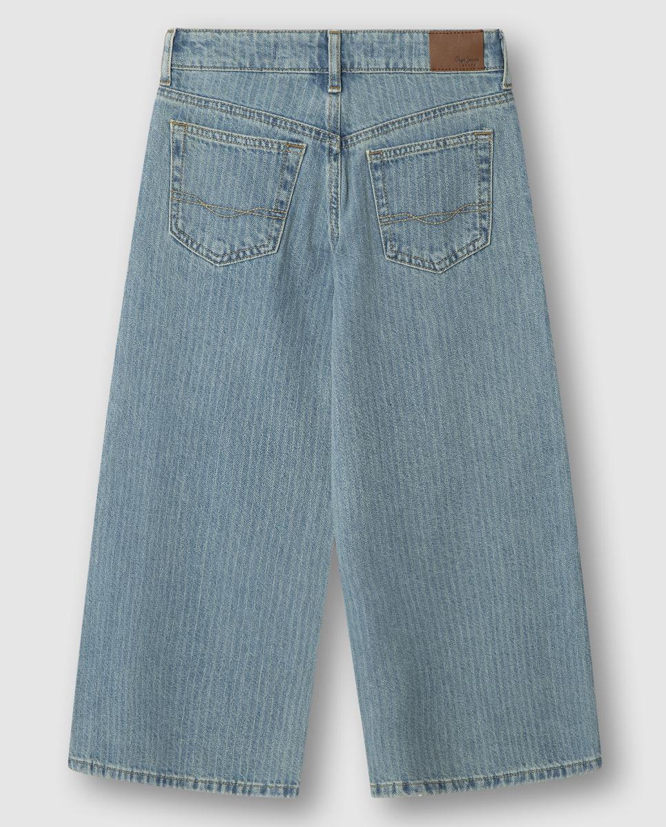Jeans às Riscas Wide Leg Lexy Pepe Jeans Azul-claro-2