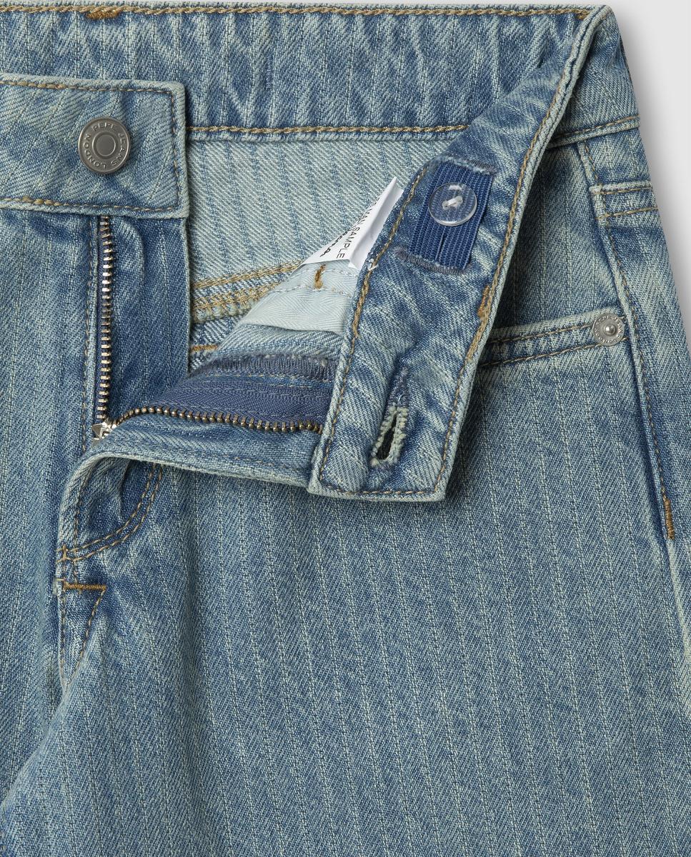 Jeans às Riscas Wide Leg Lexy Pepe Jeans Azul-claro-3