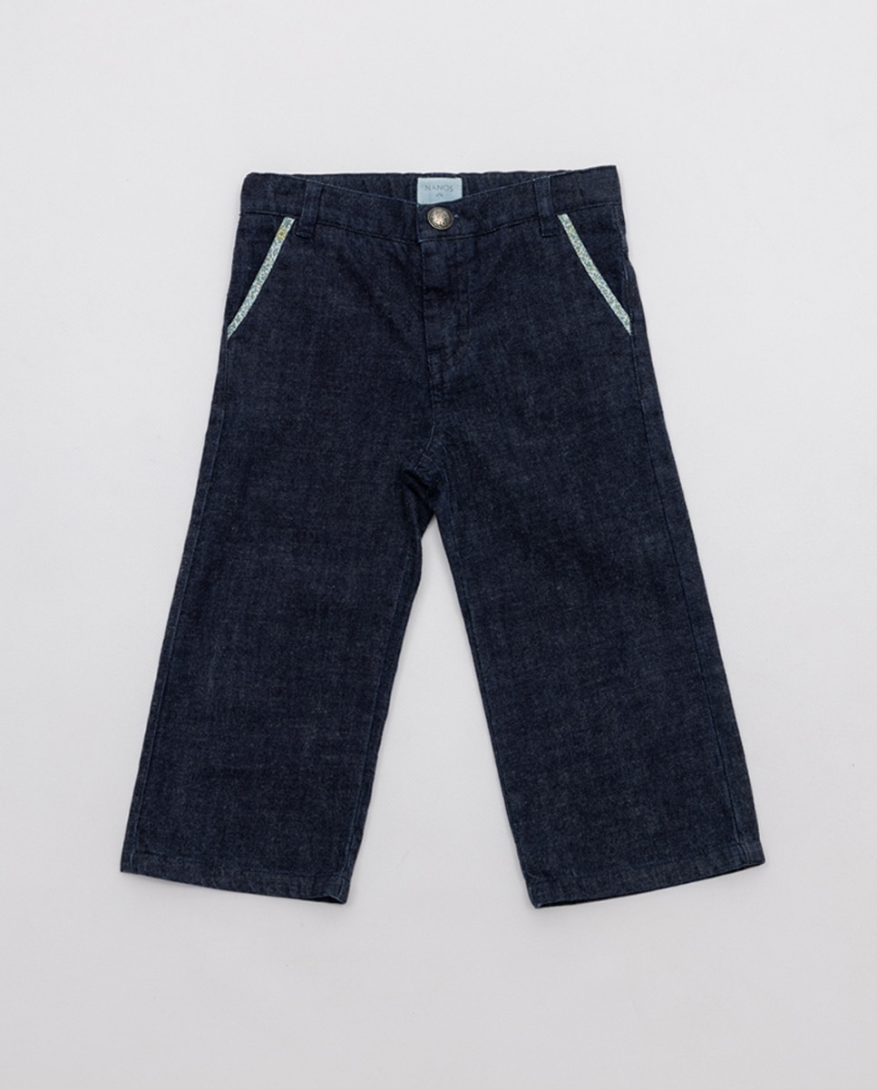 Calças Júnior Azul-índigo-1