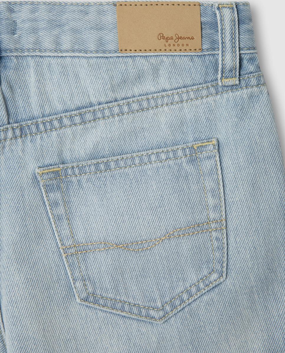 Shorts vaqueros A-Line Patty de niña - Pepe Jeans - Azul claro Azul claro-4