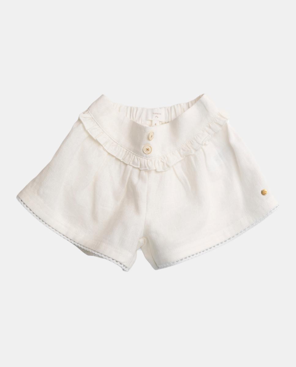 Short Niña - NANOS - Blanco Blanco-1