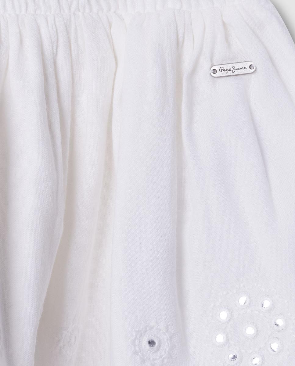 Saia com Espelhos Holly Pepe Jeans Branco-3