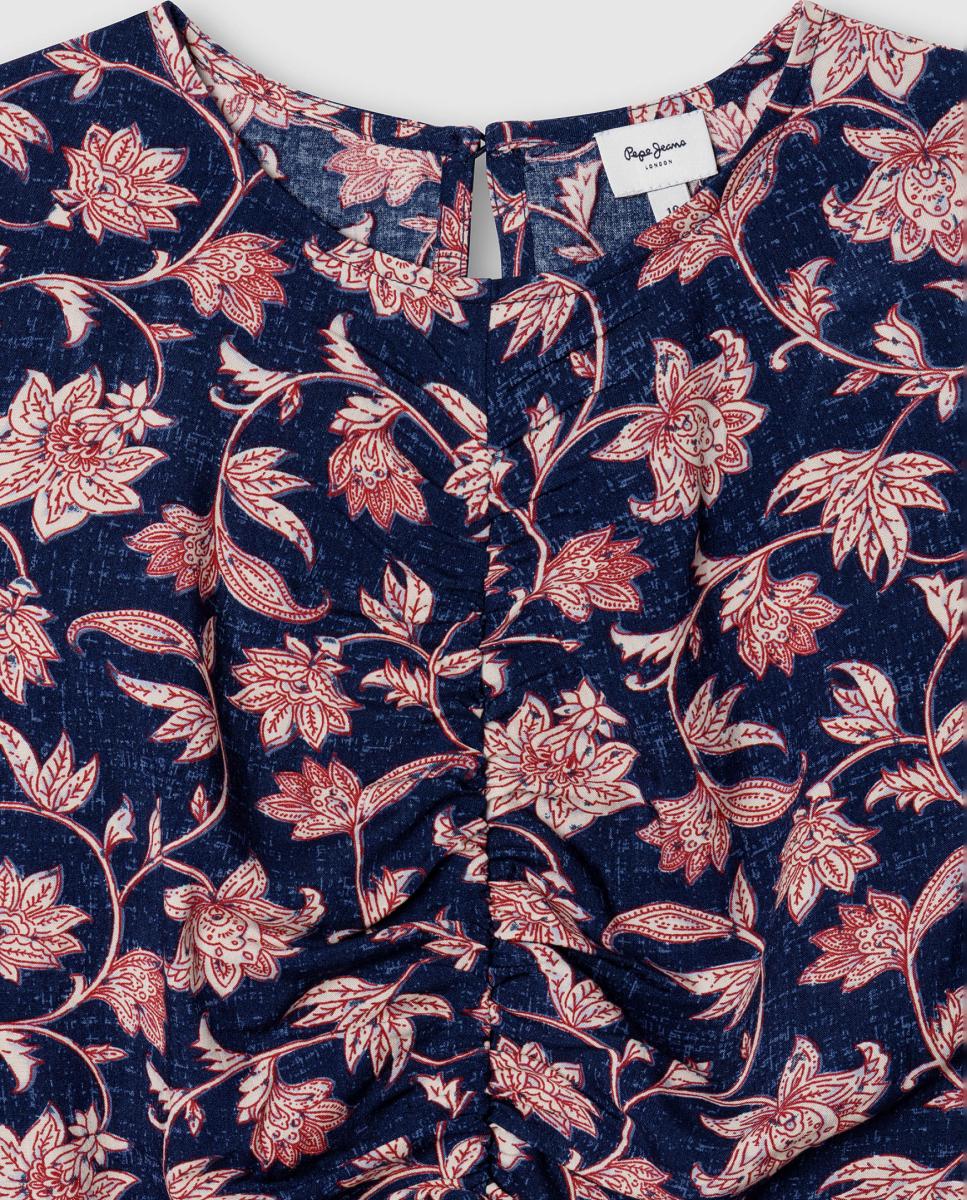 Mini Vestido de Chiffon Noba Pepe Jeans Multicolor-3
