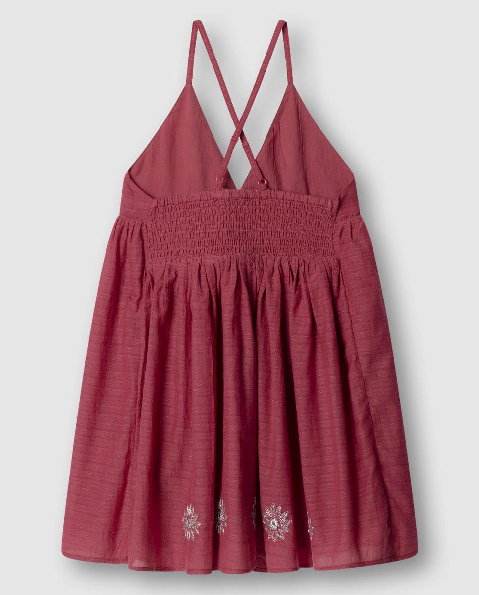 Mini Vestido com Espelhos Irin Pepe Jeans Grená-2