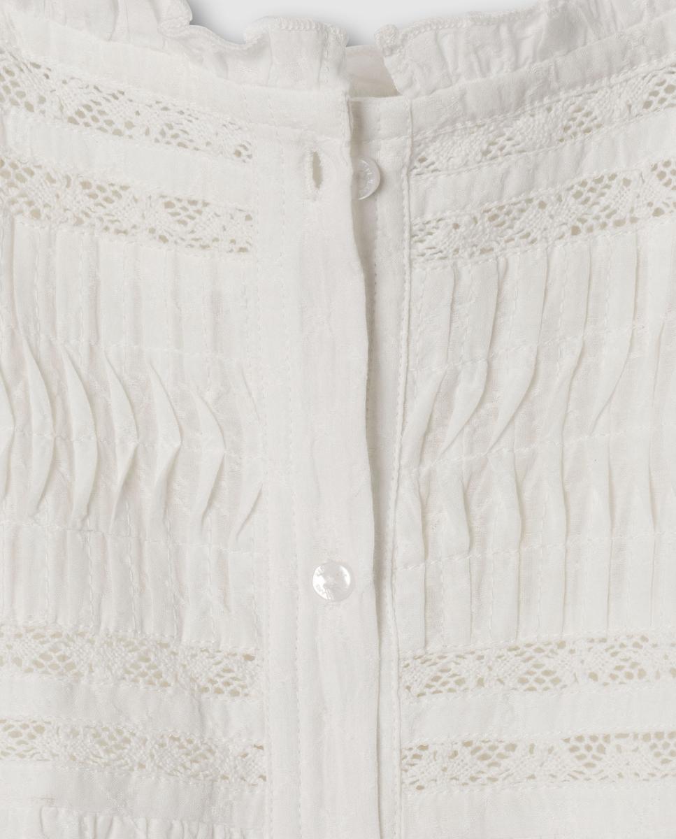 Vestido de Alças com Bordados Idana Cru-3
