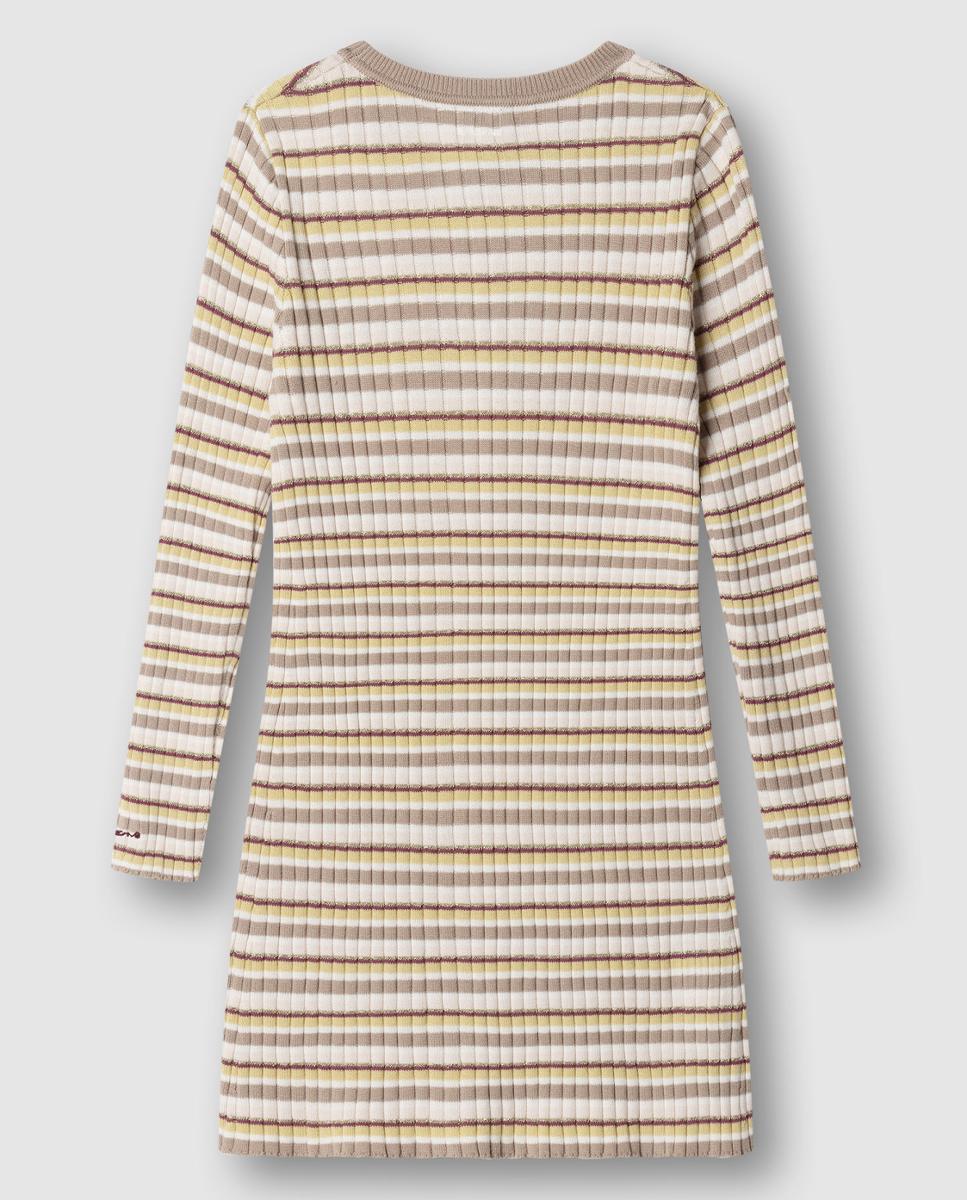 Vestido Canelado às Riscas Fawn Pepe Jeans Multicolor-2