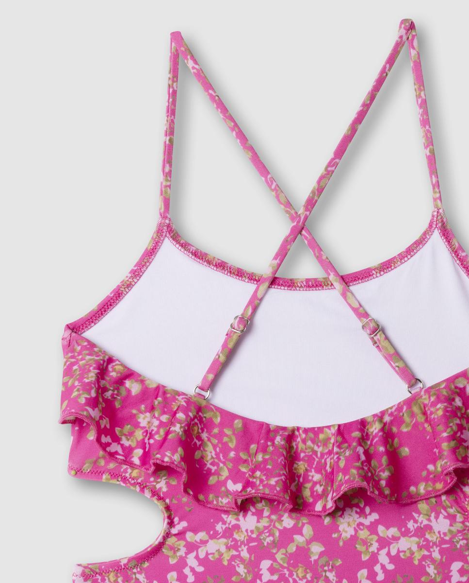 Fato de Banho com Estampado Floral Ditsy Pepe Jeans Rosa-3