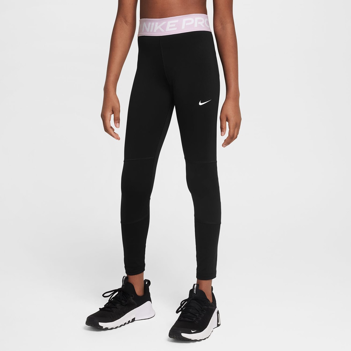 Calças de malha de menina Pro Nike Preto-1