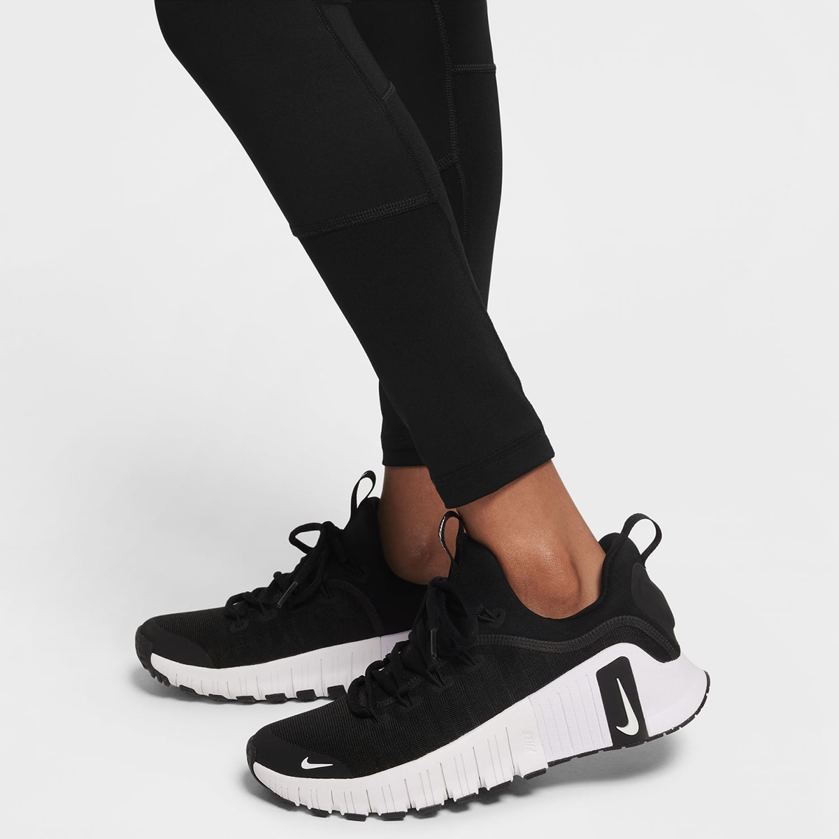 Calças de malha de menina Pro Nike Preto-5