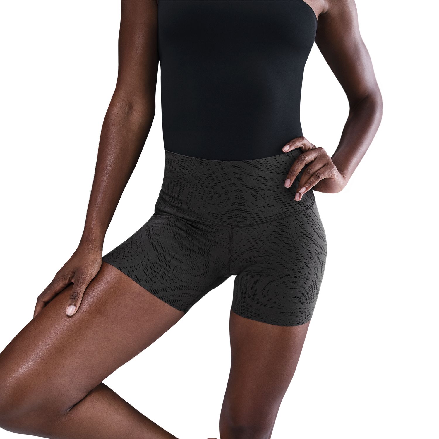 Malla corta de mujer Zenvy Nike - Negro / Gris Negro / Gris-3