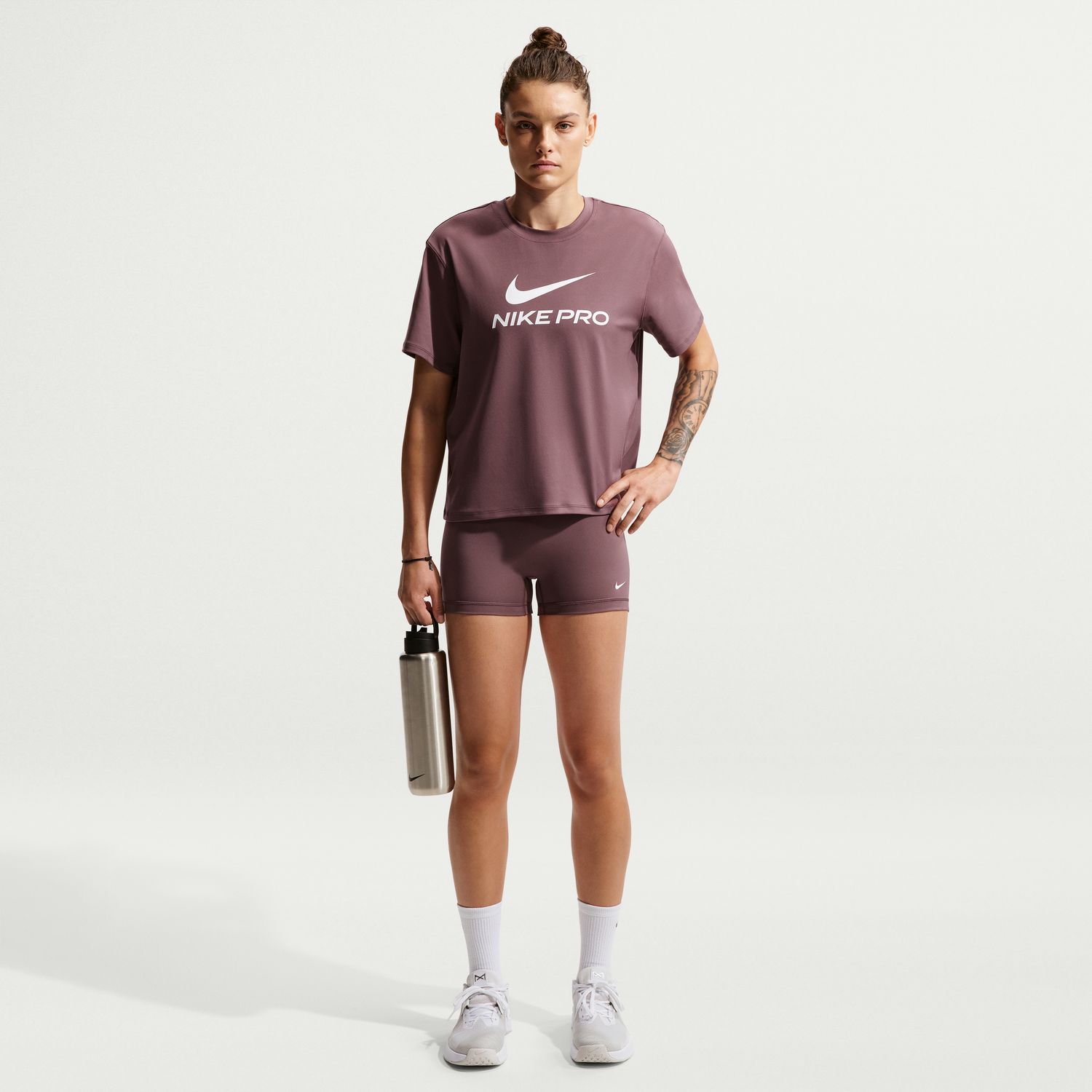 Leggings Tipo Calções de Mulher Pro Roxo-3
