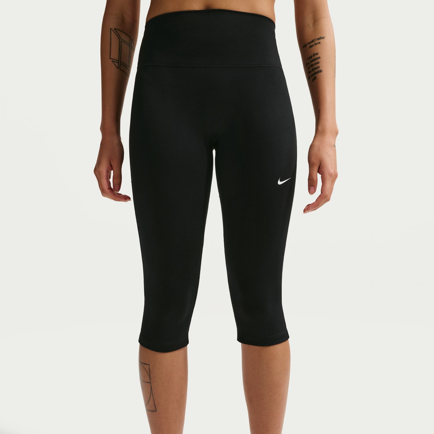 Leggings de Mulher W Nk DF One HR Capri Useam Preto-3