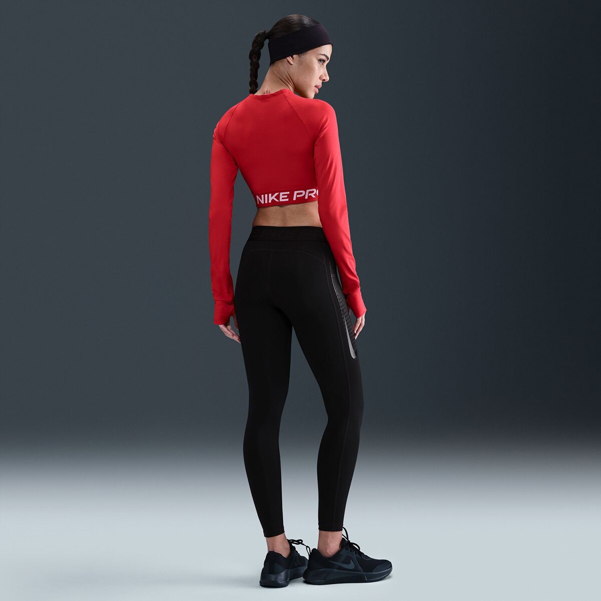 Calças de malha de mulher Pro Nike Preto-2