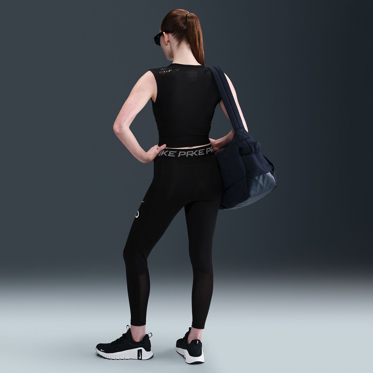 Calças de malha de mulher Pro Nike Preto-2