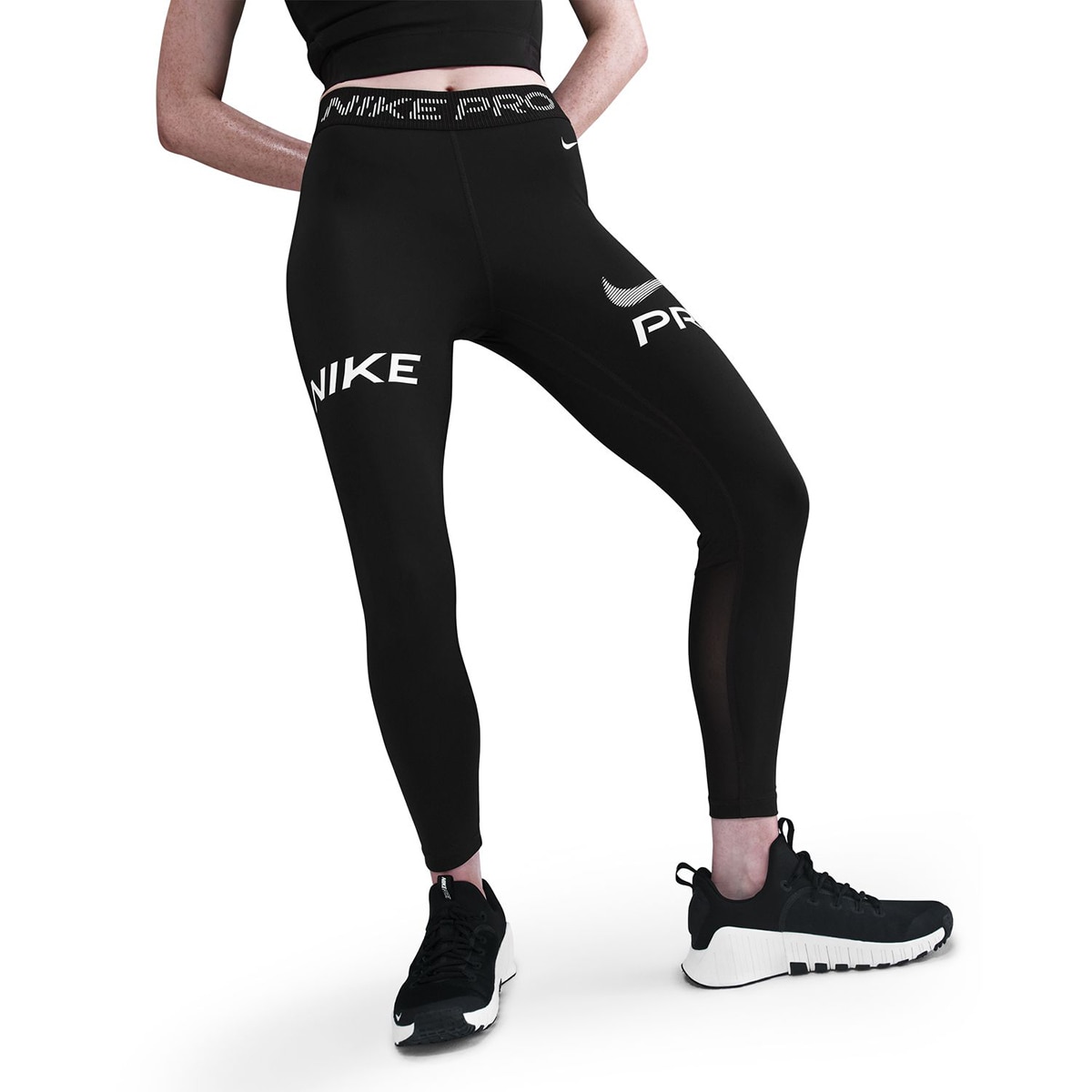 Calças de malha de mulher Pro Nike Preto-3