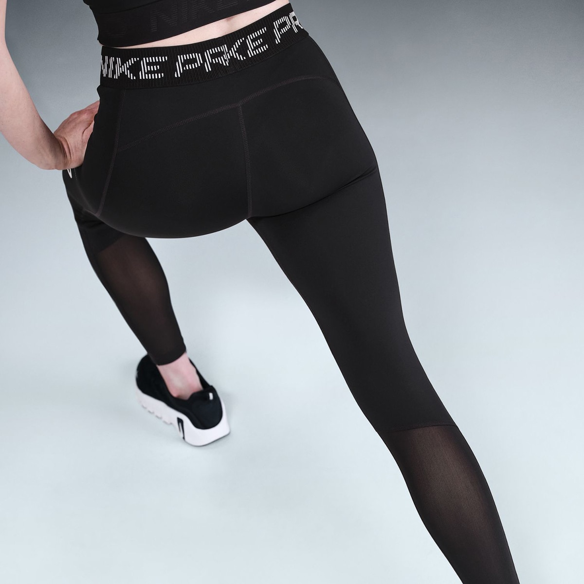 Calças de malha de mulher Pro Nike Preto-5