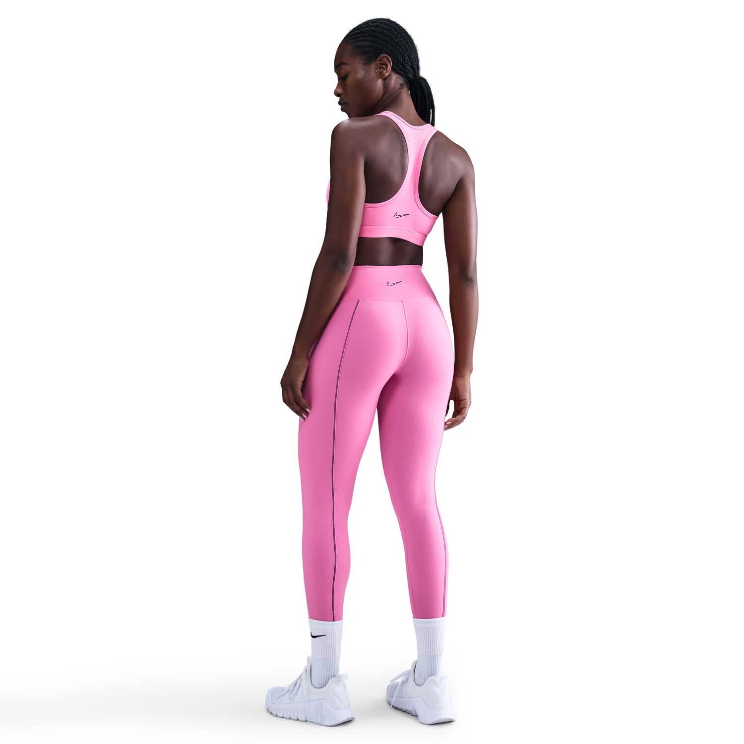 Calças de malha de mulher One Nike Rosa-2