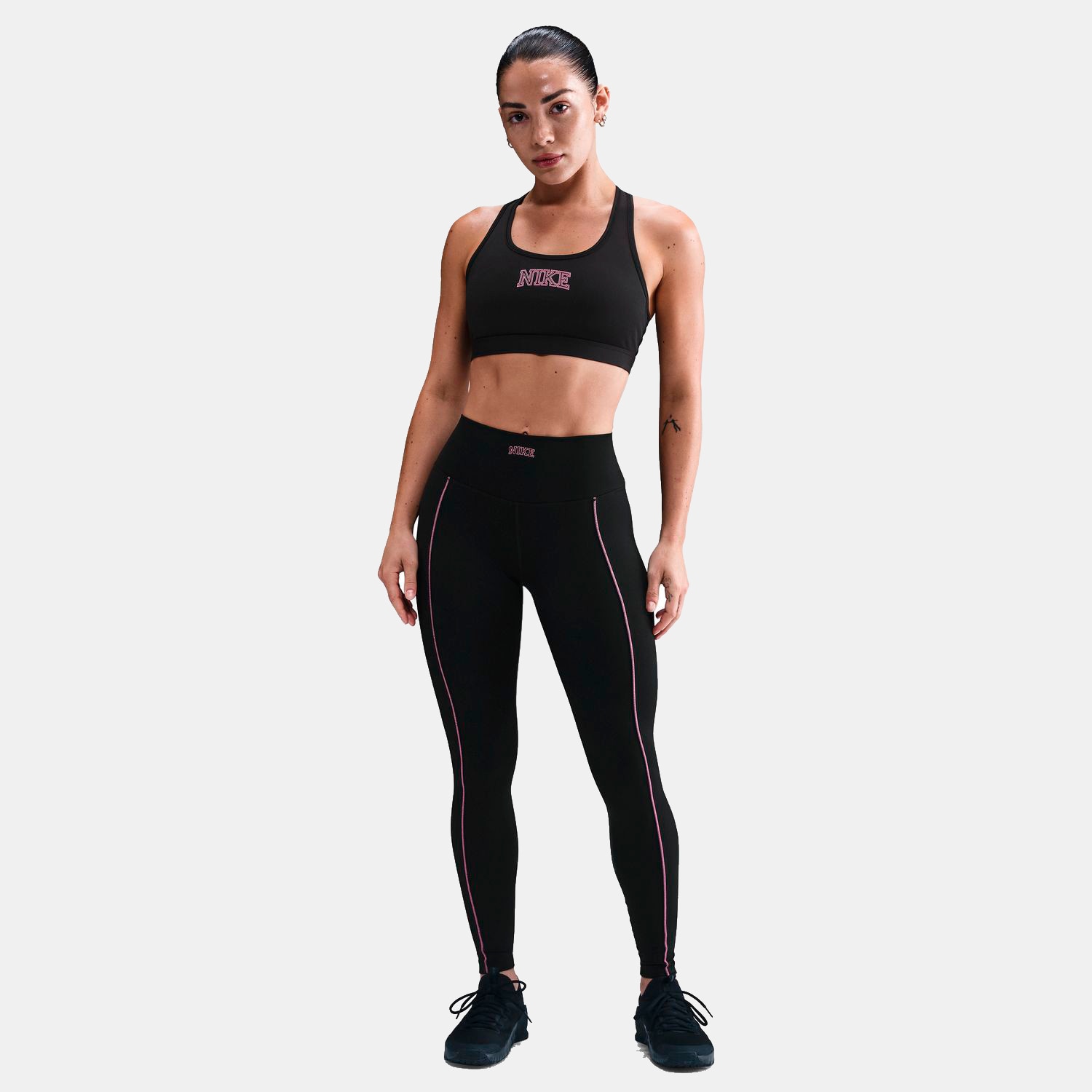 Calças de malha de mulher One Nike Preto-1