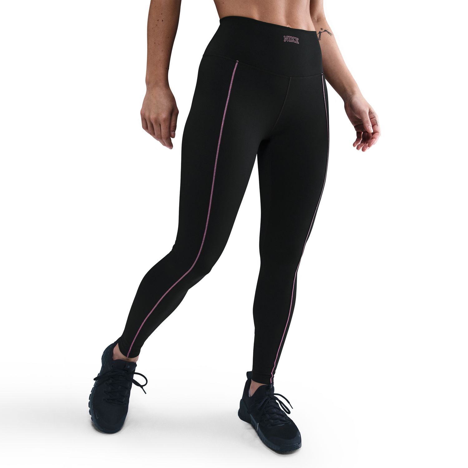 Calças de malha de mulher One Nike Preto-3