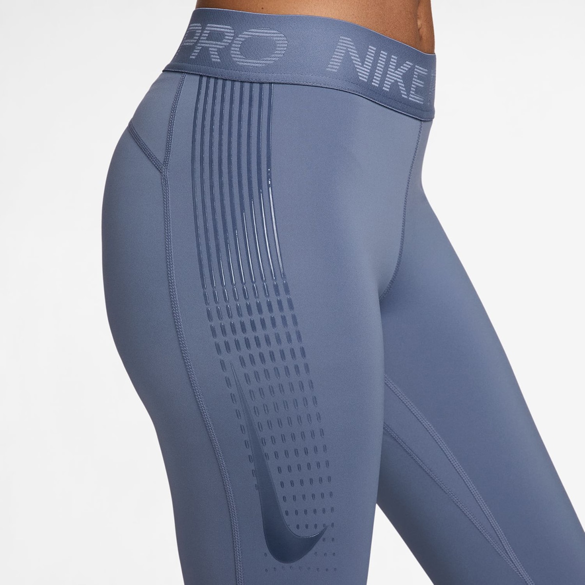 Calças de malha de mulher Pro Nike Azul-3