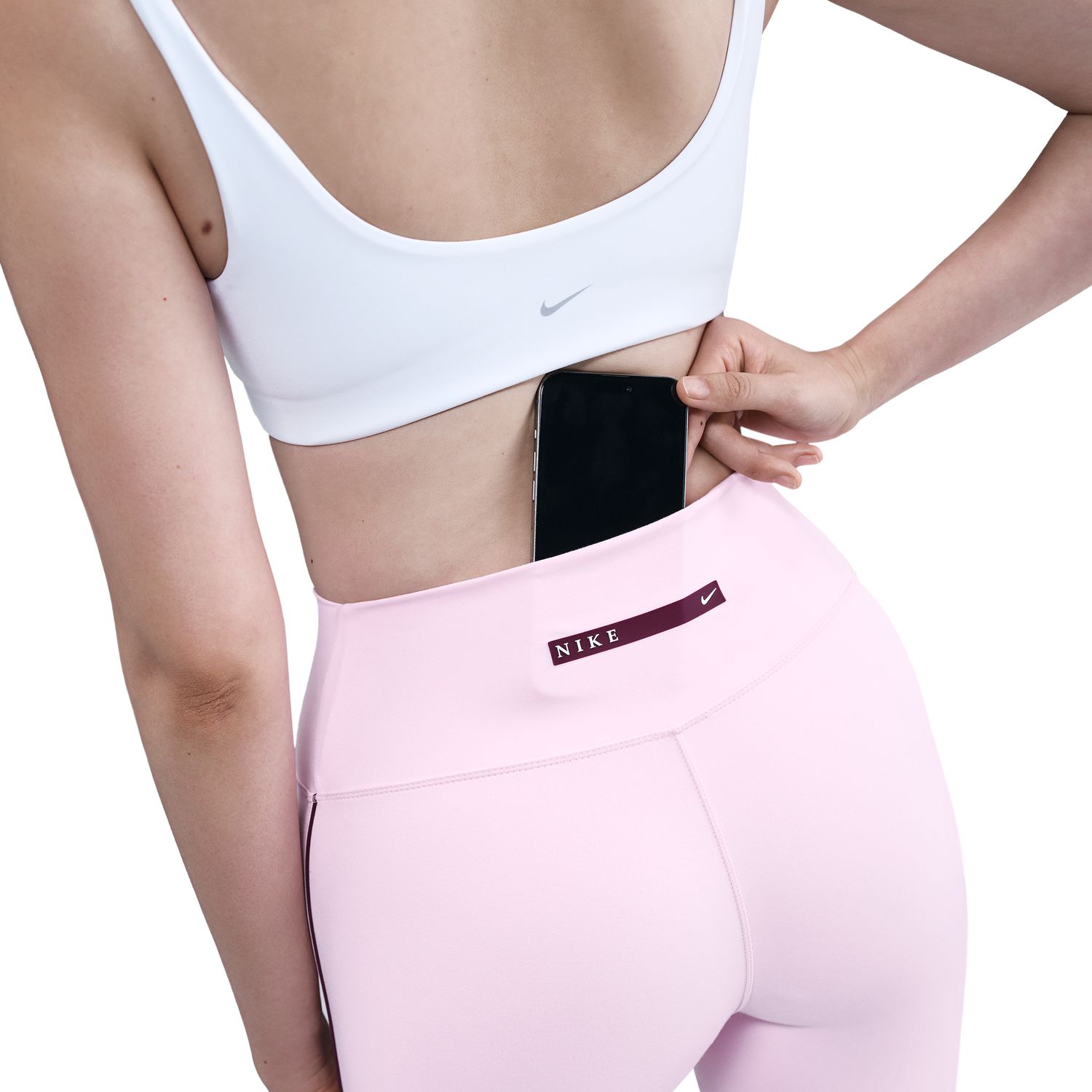 Calças de malha de mulher One Nike Rosa-6